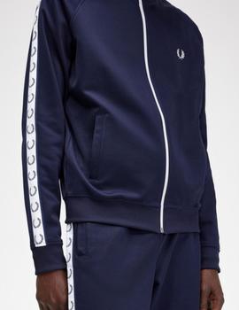 Sudadera Fred Perry Taped Track Marina hombre