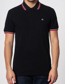 Polo Merc Card Negro/Rojo/Blanco hombre