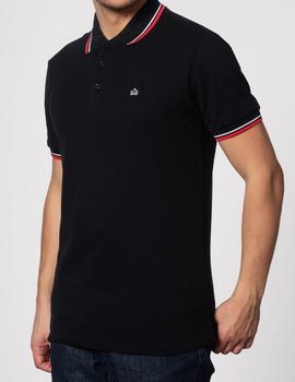 Polo Merc Card Negro/Rojo/Blanco hombre