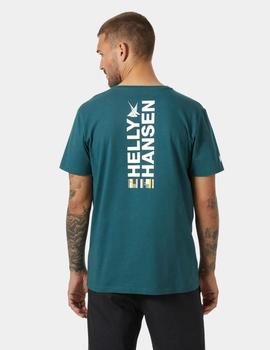 Camiseta HH Shoreline Verde hombre
