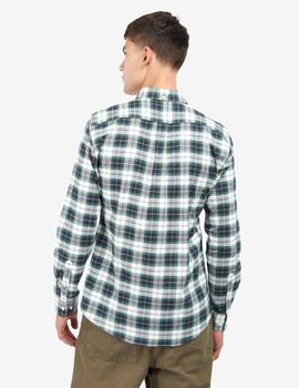 Camisa Barbour Oxbridge Marina/ Verde hombre