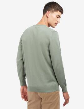 Jersey Barbour Pima Verde hombre