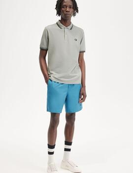 Polo Fred Perry Twin Tipped Gris hombre