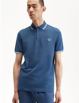 Polo Fred Perry Twin Tipped Azul hombre