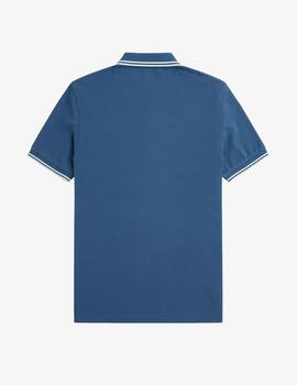Polo Fred Perry Twin Tipped Azul hombre