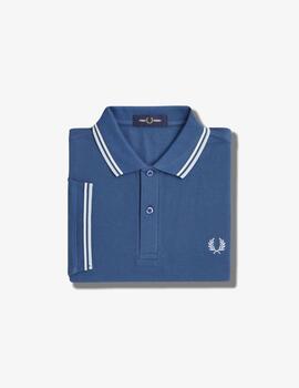 Polo Fred Perry Twin Tipped Azul hombre