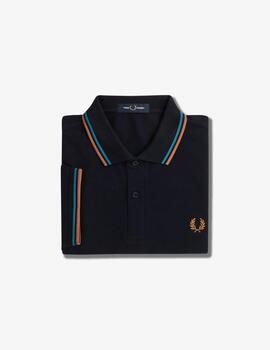 Polo Fred Perry Twin Tipped Marino hombre