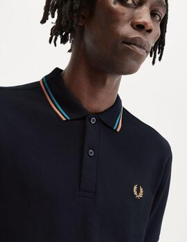 Polo Fred Perry Twin Tipped Marino hombre