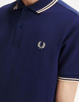 Polo Fred Perry Twin Tipped Marino hombre