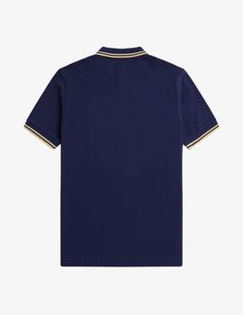 Polo Fred Perry Twin Tipped Marino hombre