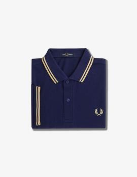 Polo Fred Perry Twin Tipped Marino hombre