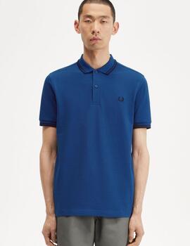 Polo Fred Perry Twin Tipped Azul Tinta hombre