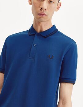 Polo Fred Perry Twin Tipped Azul Tinta hombre