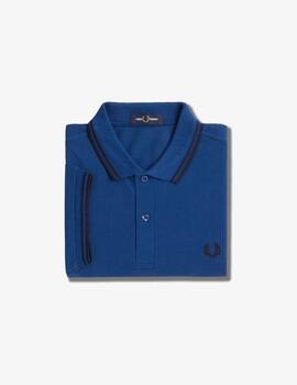 Polo Fred Perry Twin Tipped Azul Tinta hombre