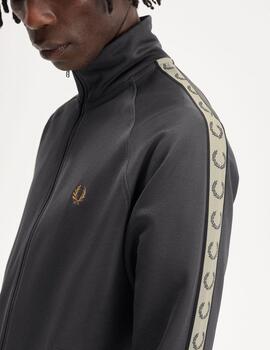Sudadera Fred Perry Contrast Tape Gris hombre
