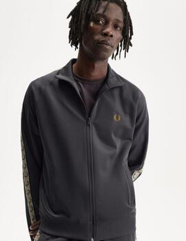 Sudadera Fred Perry Contrast Tape Gris hombre