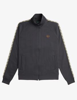 Sudadera Fred Perry Contrast Tape Gris hombre