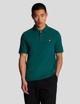 Polo Lyle&Scott Plain Verde hombre