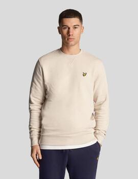 Sudadera Lyle&Scott Crew Neck Beige hombre