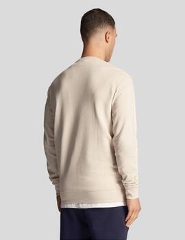 Sudadera Lyle&Scott Crew Neck Beige hombre