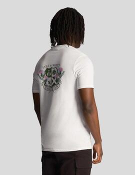 Camiseta Lyle&Scott Thistle Club Print Blanca hombre