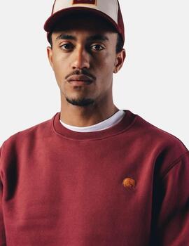 Sudadera Trendsplant Organic Essential Granate hombre