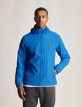 Parka Lyle&Scott Zip Through Hooded Azulón hombre