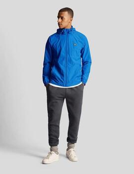 Parka Lyle&Scott Zip Through Hooded Azulón hombre