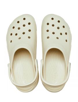 Zueco Crocs Classic Platform Clog Crudo mujer