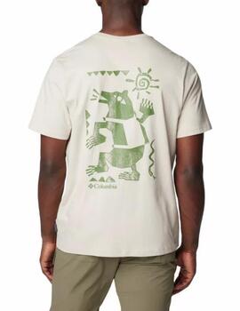 Camiseta Columbia Explorers Canyon Bac Beige hombre