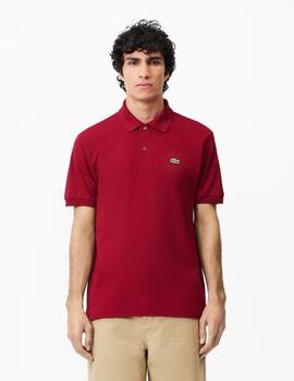 Polo Lacoste cuello canale m/c Granate hombre