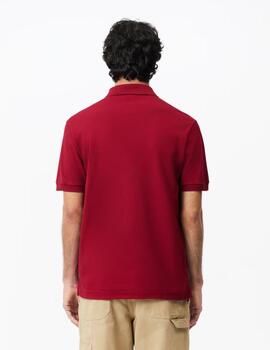 Polo Lacoste cuello canale m/c Granate hombre