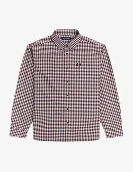 Camisa Fred Perry m/l Granate