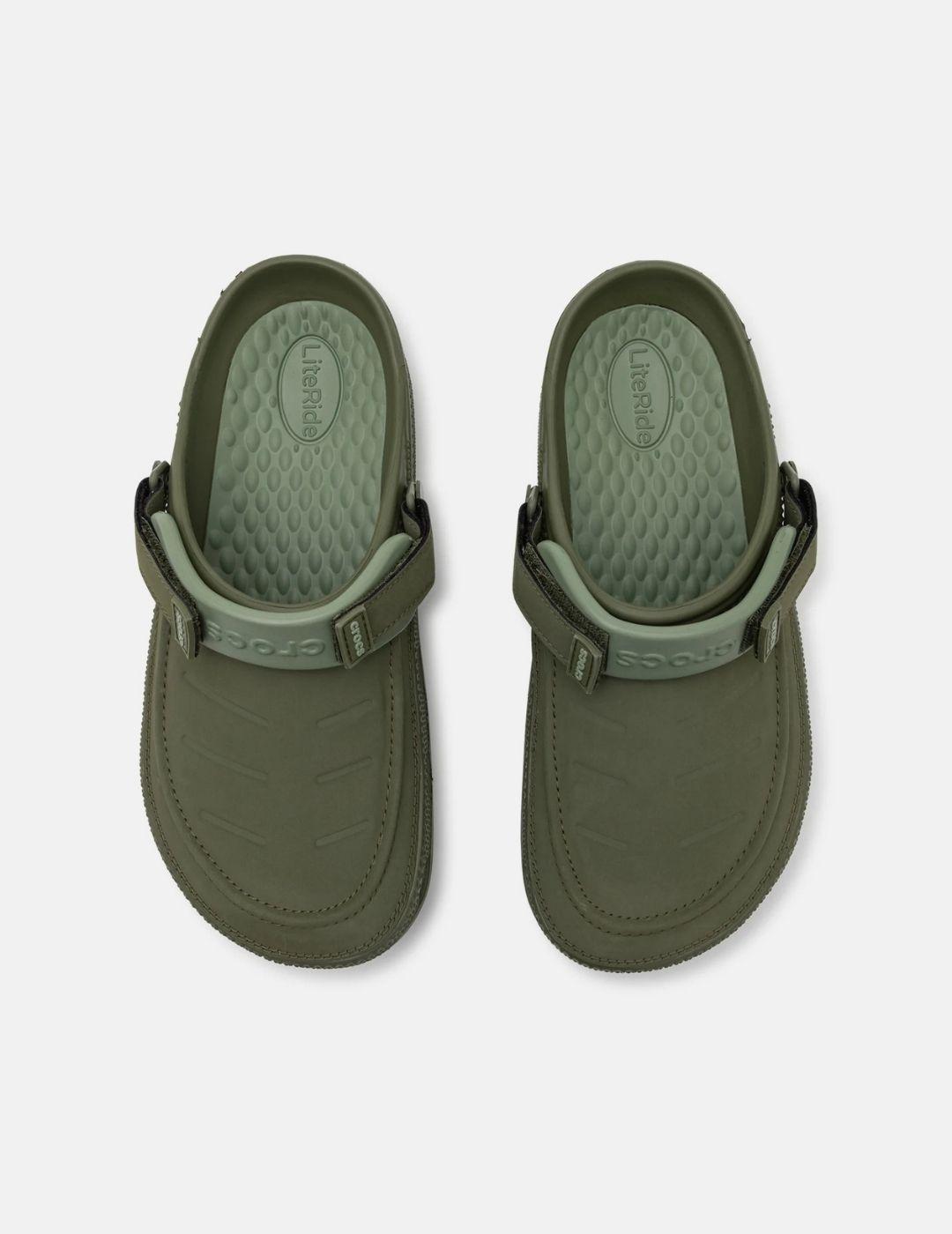 Zueco Crocs Yukon Vista II LR Clog Verde Militar unisex