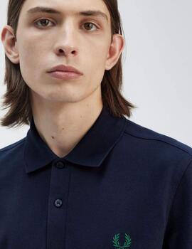 Polo Fred Perry Plain Azul Marino/Verde hombre
