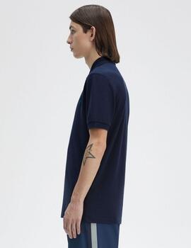 Polo Fred Perry Plain Azul Marino/Verde hombre