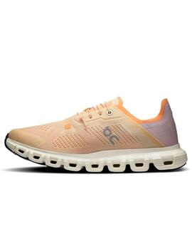 Zapatillas On Runing Cloud 6 Coast Mandarina/Malva mujer