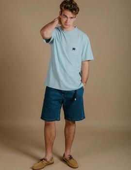 Camiseta Trendsplant Garza Celeste hombre