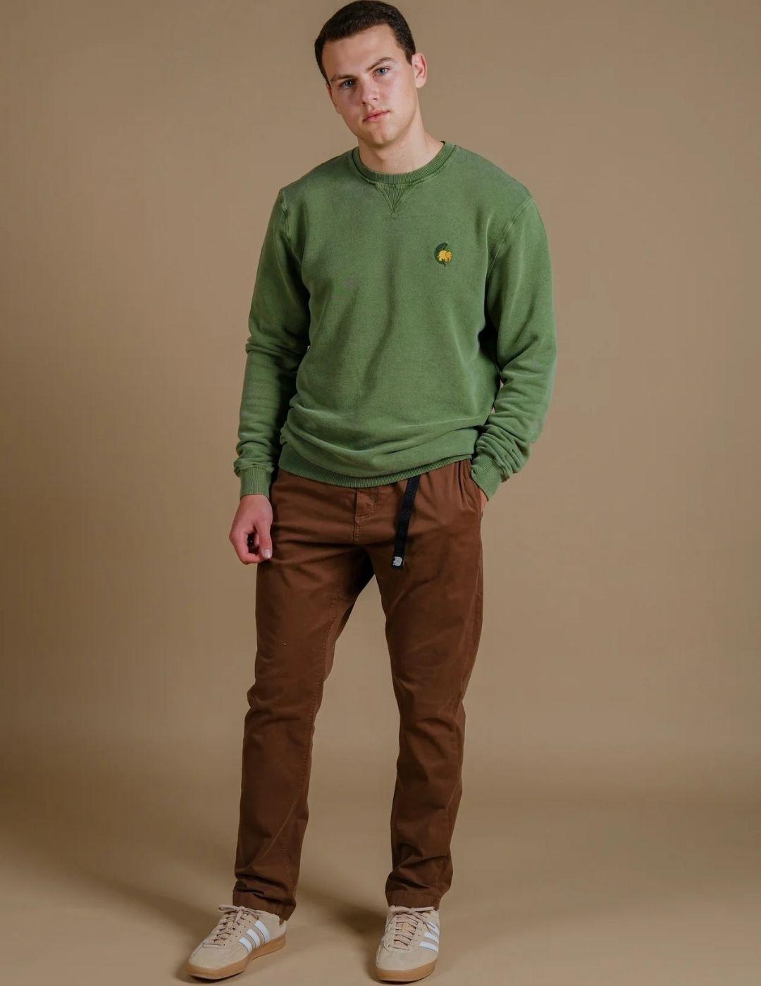 Sudadera Trendsplant Palmeral Verde hombre
