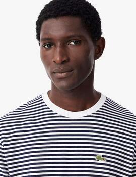 Camiseta Lacoste Rayas Marinas hombre