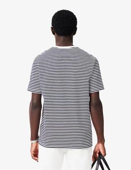 Camiseta Lacoste Rayas Marinas hombre