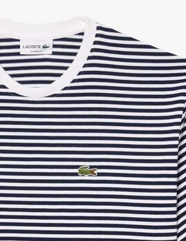 Camiseta Lacoste Rayas Marinas hombre