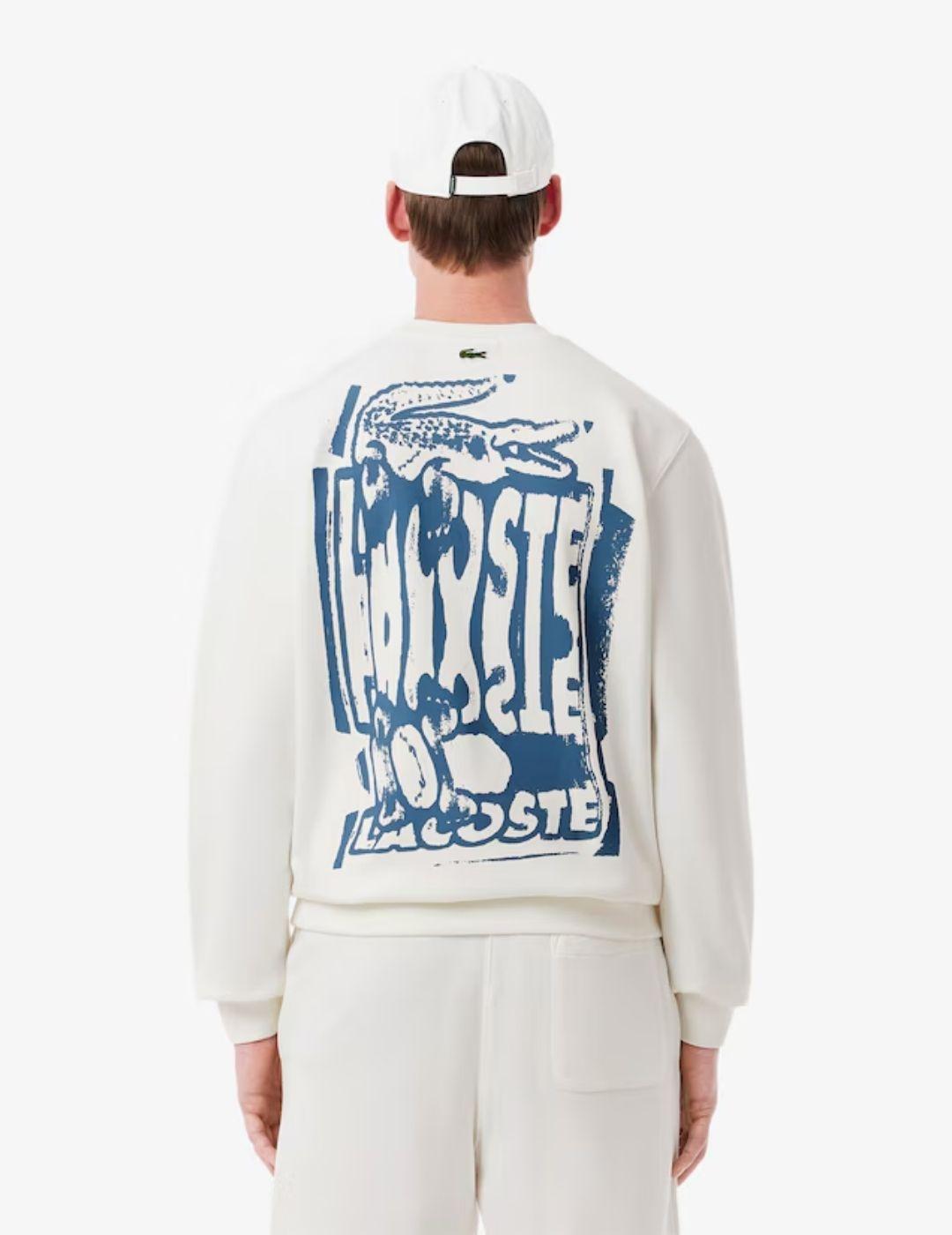 Sudadera Lacoste Crudo gráfico hombre