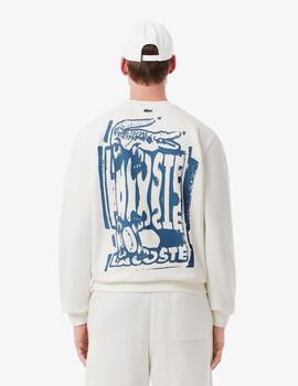 Sudadera Lacoste Crudo gráfico hombre