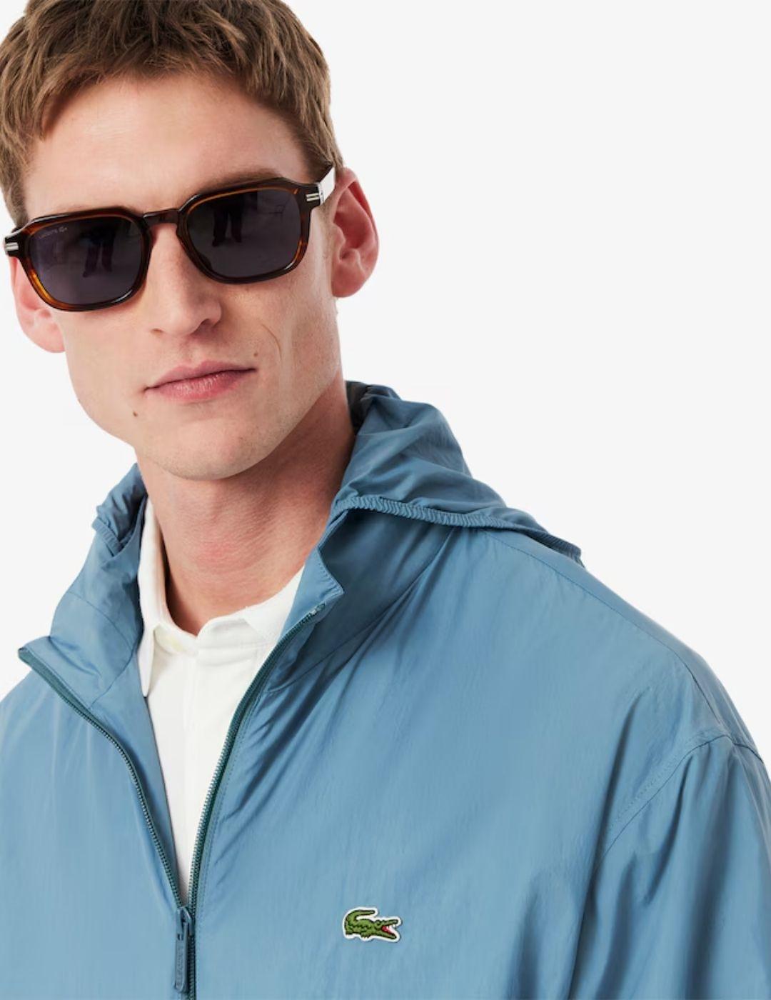 Chaqueta de chándal con capucha hidrófuga  Azul hombre
