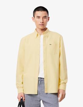 Camisa Lacoste Chemise Casual Amarilla hombre
