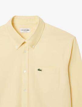 Camisa Lacoste Chemise Casual Amarilla hombre