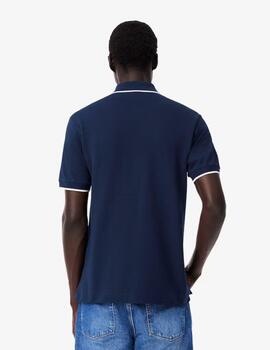 Polo Lacoste Chemise Col Bord-Cotes Marino hombre