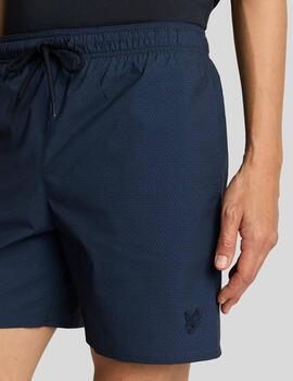 Bañador Lyle&Scott Geo Motif Printed Marino hombre