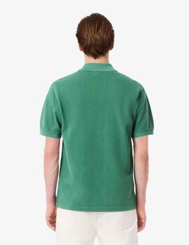 Polo Lacoste Chemise Col Bord-Cotes Verde hombre